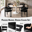 Artiss Dining Chairs Set of 6 Velvet Upholstered Barrel Chairs with Curved Armrests & Back Black