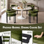 Artiss Dining Chairs Set of 4 Velvet Upholstered Barrel Chairs with Curved Armrests & Back Green