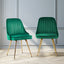Artiss Dining Chairs Set of 2 Velvet Channel Tufted Green