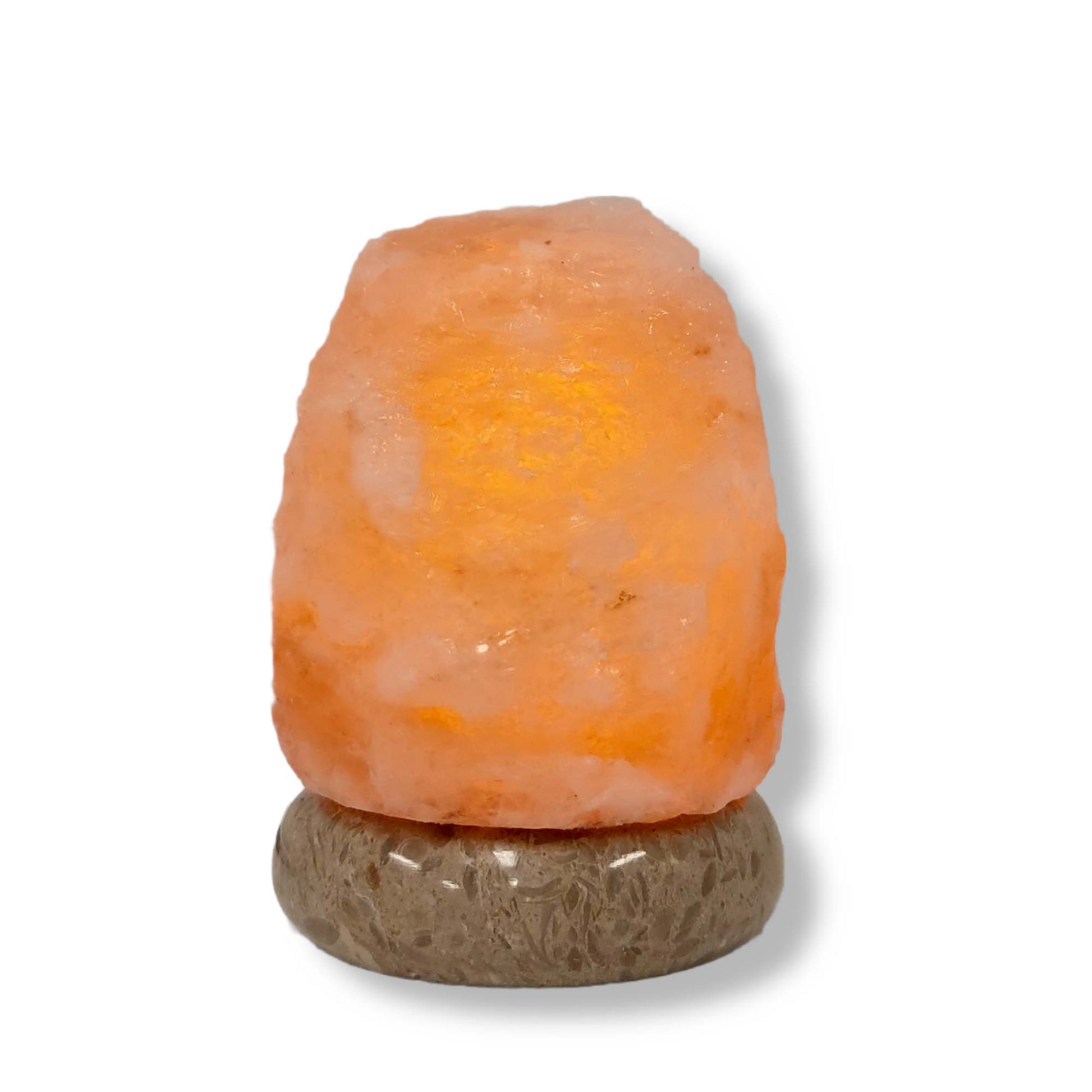 USB Himalayan Pink Rock Salt Lamp - Carved Shape Crystal LED Light