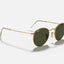 Unisex Ray Ban Sunglasses Rb3447 Round Metal Polished Gold/ Green Sunnies - L