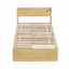 Artiss King Single Bed Frame with 2 Drawers Platform Bed with Headboard Bed Base with USB Ports Natural