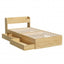 Artiss King Single Bed Frame with 2 Drawers Platform Bed with Headboard Bed Base with USB Ports Natural