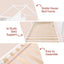 Artiss Kids Single Bed Frame with 3 Storage Bookcase & 2 Drawers House Bed Solid Wood Montessori Bed Easy Assembly White