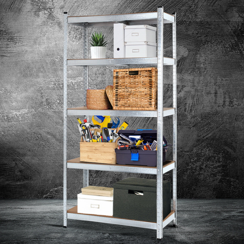Giantz 1.8M Warehouse Racking Rack Shelving Garage Steel Metal Storage Shelves Silver