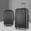Wanderlite 20in 28in Luggage 2Set with Zipper Lock Carry On Hard Shell Travel Suitcase Luggage Case Black