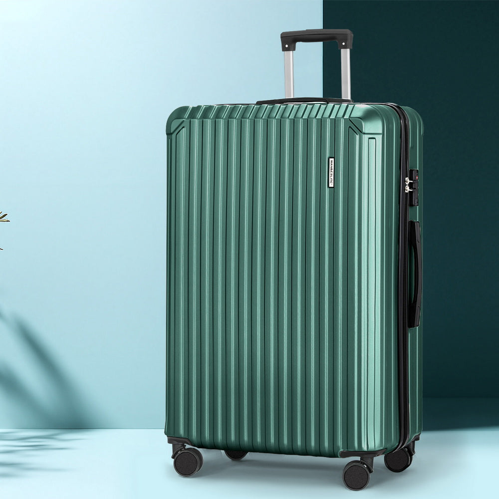 Wanderlite 28'' Luggage Travel Suitcase Set TSA Carry On Hard Case Green