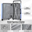 Wanderlite 28" Wide Handle Luggage Suitcase Travel TSA Lock Light Blue