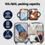 Wanderlite 2Set 20 Inch Luggage Case with 12 Inch Handheld Luggage Box Hard Shell Travel Suitcase TSA Lock Rose Gold