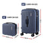 Wanderlite 2pcs Trunk Luggage Suitcase Travel Carry On TSA Lock 12" 20" Navy