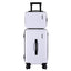 Wanderlite 2pcs Trunk Luggage Suitcase Travel Carry On TSA Lock 12" 20" White
