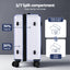 Wanderlite 2pcs Trunk Luggage Suitcase Travel Carry On TSA Lock 12" 20" White