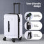 Wanderlite 2pcs Trunk Luggage Suitcase Travel Carry On TSA Lock 12" 20" White