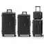 Wanderlite 4pcs Trunk Luggage Suitcase Set Travel Carry On TSA Lock Black