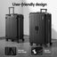 Wanderlite 4pcs Trunk Luggage Suitcase Set Travel Carry On TSA Lock Black