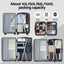 Wanderlite 4pcs Trunk Luggage Suitcase Set Travel Carry On TSA Lock Black