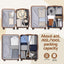 Wanderlite 5pcs Luggage Suitcase Set Trolley Travel TSA Lightweight Hard Case Navy Brown