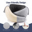 Wanderlite Hooded Travel Neck Pillow for Airplane Memory Foam with Eye Mask Earplugs, Light Grey