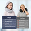 Wanderlite Hooded Travel Neck Pillow for Airplane Memory Foam with Eye Mask Earplugs, Light Grey
