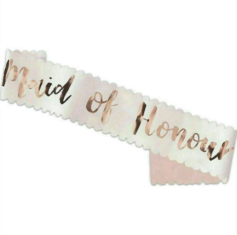 Wedding Sashes Rose Gold - Maid Of Honour