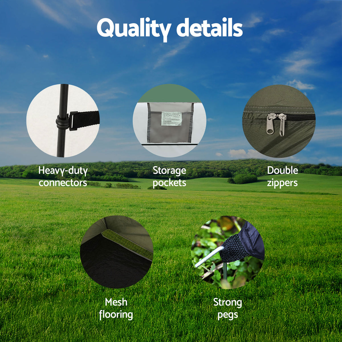 Weisshorn 22L Portable Camping Toilet Shower Tent Changing Room Outdoor Loo Set