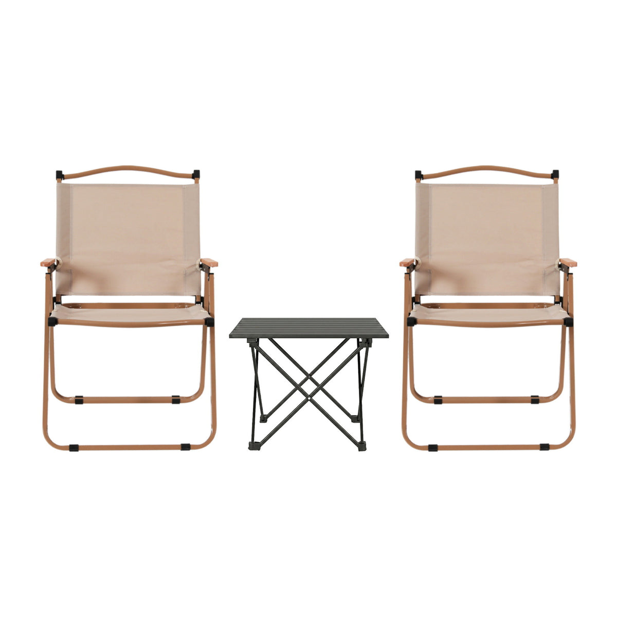 Weisshorn 3pc Camping Table Chair Set Outdoor Folding Aluminium Portable Picnic