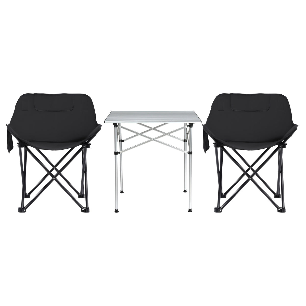 Weisshorn 3pc Camping Table Chair Set Outdoor Folding Aluminium Portable Picnic