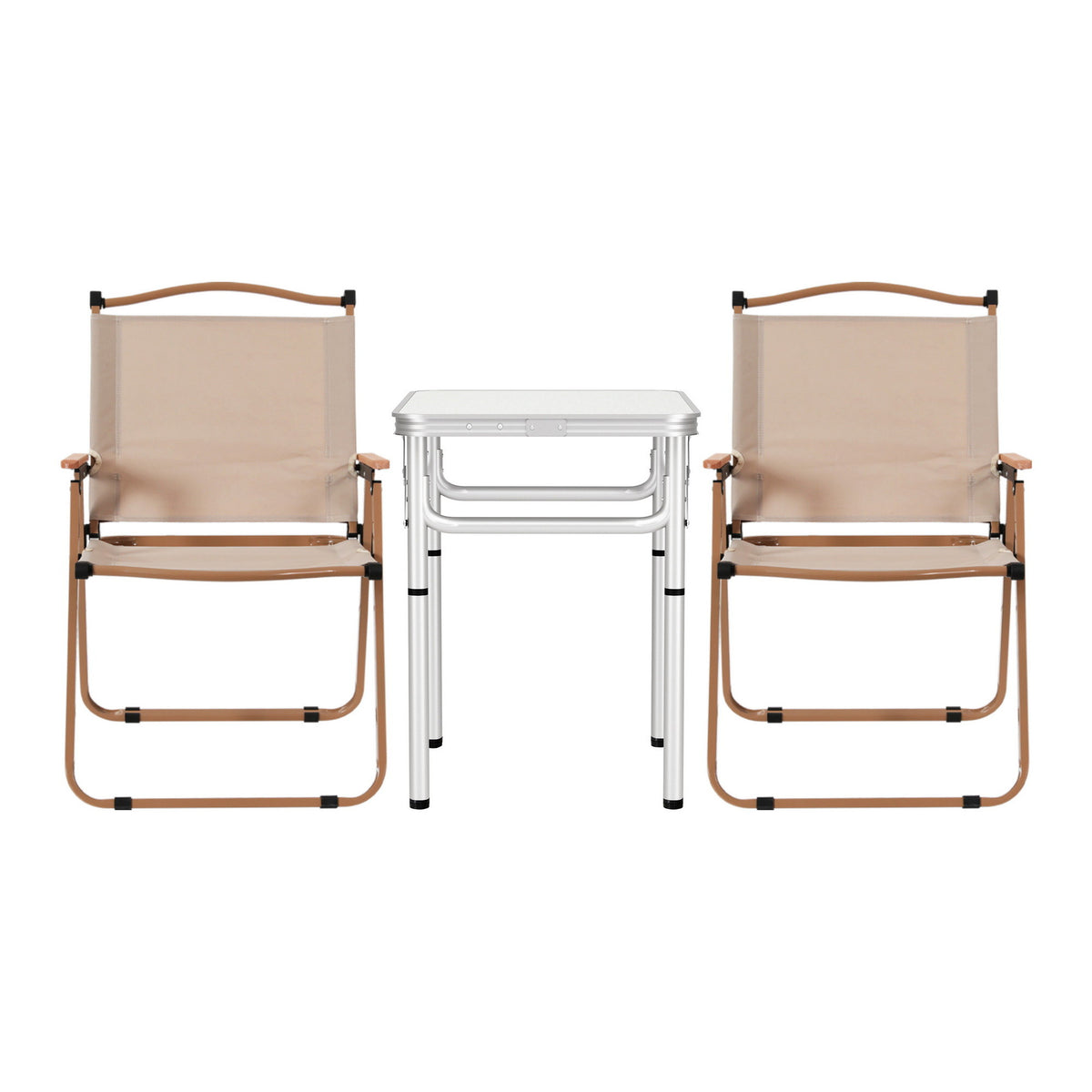 Weisshorn 3pc Camping Table Chair Set Outdoor Folding Aluminium Portable Picnic