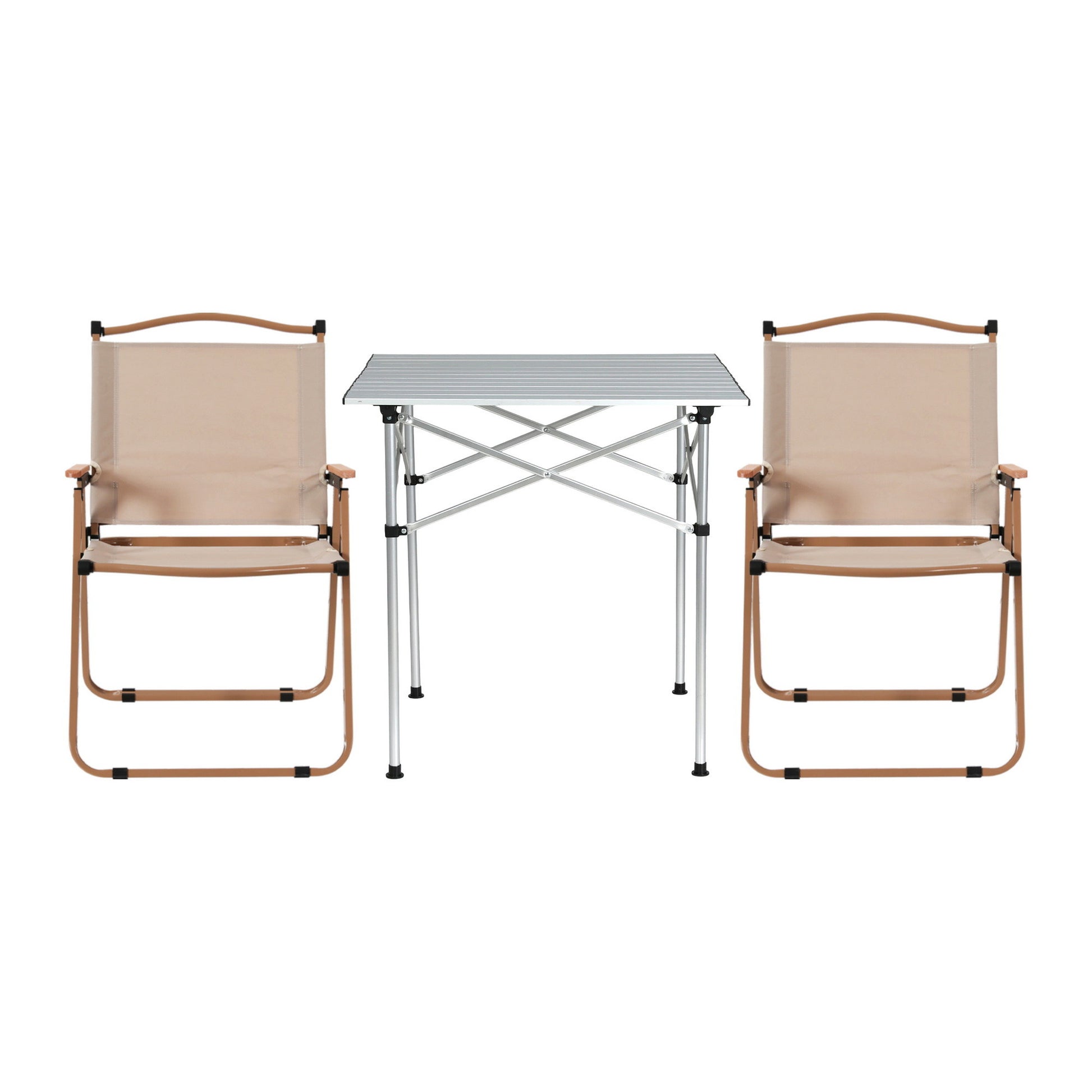 Weisshorn 3pc Camping Table Chair Set Outdoor Folding Aluminium Portable Picnic