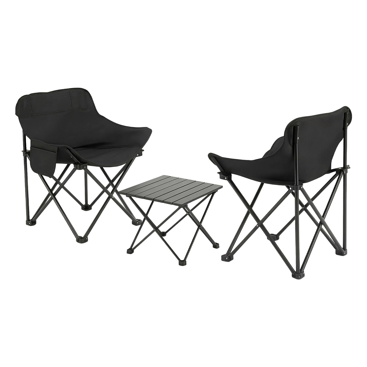 Weisshorn 3pc Camping Table Chair Set Outdoor Folding Aluminium Portable Picnic