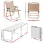 Weisshorn 7pc Camping Table Chair Set Outdoor Folding Aluminium Portable Picnic