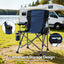 Weisshorn Camping Chair Folding Outdoor Portable Seat Lightweight Beach Picnic Fishing Capacity 120KG Navy Blue