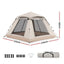 Weisshorn Camping Tent Family Shelter 210D Oxford Fabric Awning 210cm Khaki