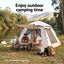 Weisshorn Camping Tent Family Shelter 210D Oxford Fabric Awning 210cm Khaki