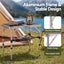 Weisshorn Folding Camping Table Adjustable Aluminium 60 x 40 cm Black