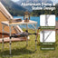 Weisshorn Folding Camping Table Adjustable Aluminium 60 x 40 cm Wood Grain