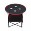 Weisshorn Folding Camping Table with 4 Cup Holders Metal Oxford 73CM Black
