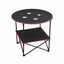 Weisshorn Folding Camping Table with 4 Cup Holders Metal Oxford 73CM Black