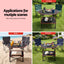 Weisshorn Folding Camping Table with 4 Cup Holders Metal Oxford 73CM Black