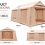 Weisshorn Inflatable Cabin Tent 300x400cm Side Awning Roof Skylight