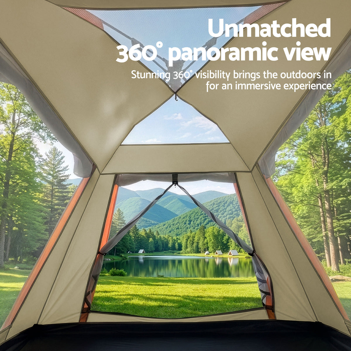 Weisshorn Pop Up Camping Tent 3-4 Person Automatic Tent Instant Setup Waterproof