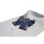 Womens Blue & Salmon Tarten Patterned Shirt Collar Bow Tie