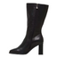 Womens Hush Puppies Patron Black Leather Heel Long Boots