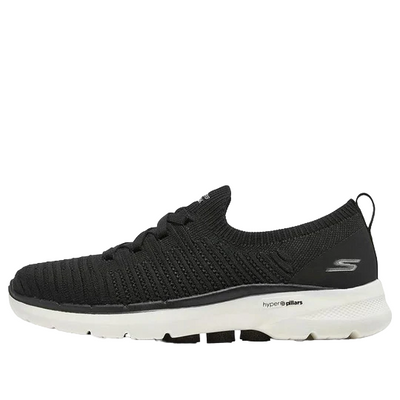 Womens Skechers Go Walk 6 - Fun Waves Black/White Walking Shoes