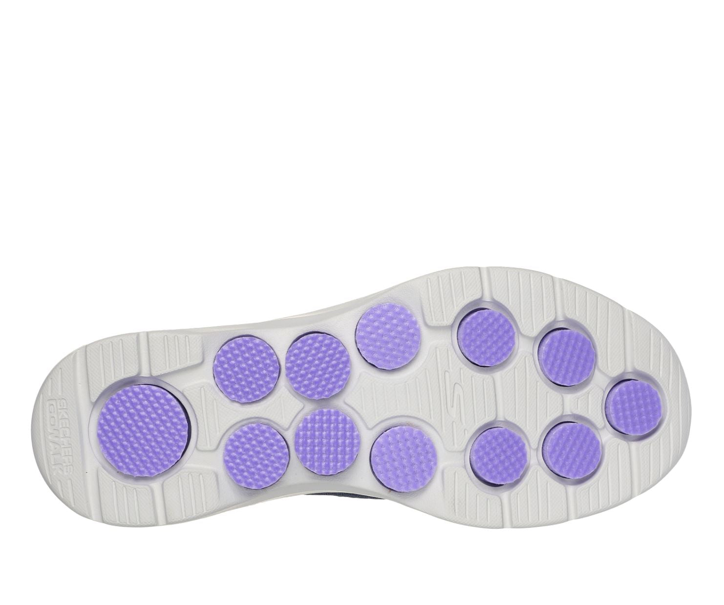 Womens Skechers Go Walk 7- Razi Navy/ Lavender Walking Shoes