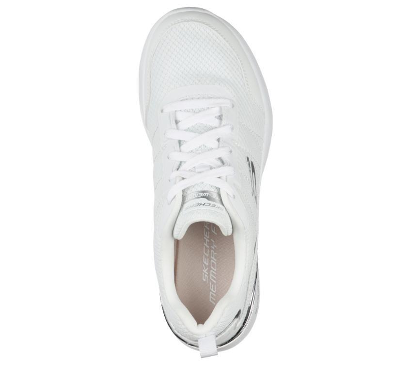 Womens Skechers Skech-Air Dynamight - The Halcyon White Silver Running Sport Shoes