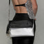 Womens Vky Lourve Clutch Leather Bag Handbag Black/Matt Silver Rainbow