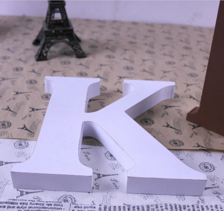 Wooden Letters Small 15cm White Alphabet Wedding Home Birthday - Q