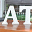 Wooden Letters Small 15cm White Alphabet Wedding Home Birthday - R