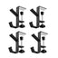 Jingle Jollys Christmas Garland Hangers X4 Stocking Hooks Wreath 2-In-1 No Drill